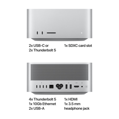 Комп'ютер Apple A3389 Mac Studio / M3 Ultra chip with 28core CPU, 60core GPU, 96GB, 1TB (MU973UA/A)