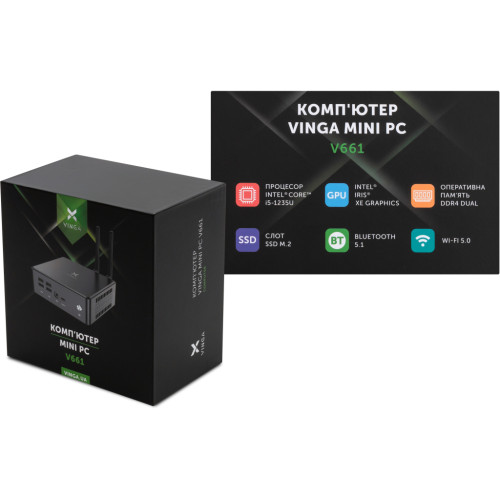 Комп'ютер Vinga Mini PC V661 (V6611235U.321TW1P)