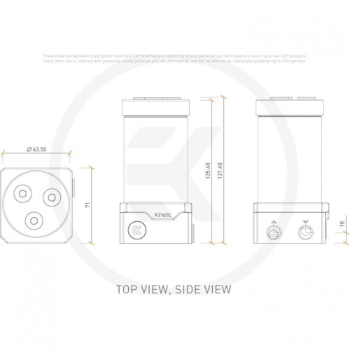 Помпа для СВО Ekwb EK-Quantum Kinetic TBE 160 DDC Body D-RGB - Plexi (3831109822494)