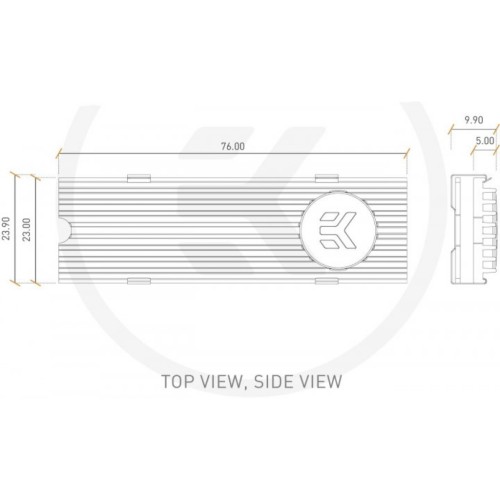 Радіатор охолодження Ekwb EK-M.2 NVMe Heatsink - Black (3830046991737)