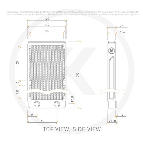 Радіатор охолодження Ekwb EK-CoolStream SE 240 (Classic) (3831109817322)