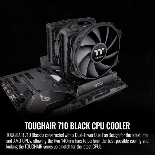 Кулер до процесора ThermalTake TOUGHAIR 710 Black (7 CL-P117-CA14BL-A)