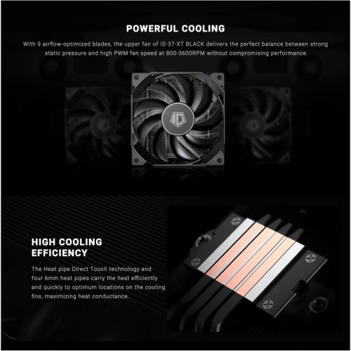 Кулер до процесора ID-Cooling IS-37-XT Black