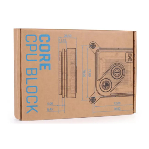 Водоблок Alphacool Core 1 Aurora Carbon - AM4 / AM5 Intel LGA 1700 / LGA 1851 (13769)