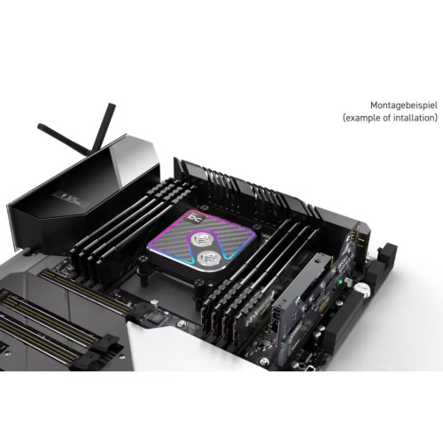 Водоблок Alphacool Core 1 Aurora Carbon - AM4 / AM5 Intel LGA 1700 / LGA 1851 (13769)