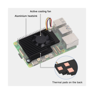 Радіатор охолодження Waveshare з активним охолодженням для Raspberry Pi 5 (WAV-26044)