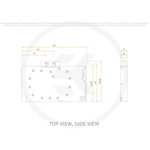 Водоблок Ekwb EK-Quantum Vector TUF RTX 5090 - Plexi (3831129901094) (3831129901094)