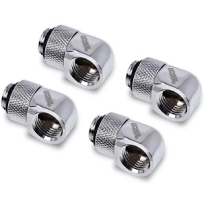 Фітинг для СРО Alphacool Eiszapfen L-connector rotatable - 4pcs Set - Chrome (17616)