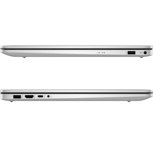 Ноутбук HP HP 17-cn3031ua 17.3 FHD IPS, 300n/N200 (3.7)/8Gb/SSD256Gb/ Intel UHD/DOS/Сріблястий (B0QT9EA)