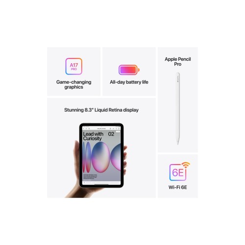 Планшет Apple iPad mini 2024 Wi-Fi 128GB Purple (MXN93NF/A)