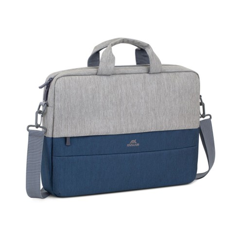 Сумка для ноутбука RivaCase 15.6 7532 Prater, grey/dark blue anti-theft (7532Grey/DarkBlue)