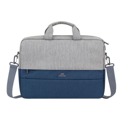 Сумка для ноутбука RivaCase 15.6 7532 Prater, grey/dark blue anti-theft (7532Grey/DarkBlue)