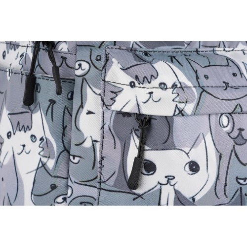 Рюкзак для ноутбука 2E 13 TeensPack Cats, grey (2E-BPT6114GC)