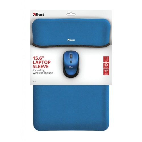 Чохол до ноутбука Trust 15.6 Yvo Mouse & Sleeve Blue + mouse (23452)