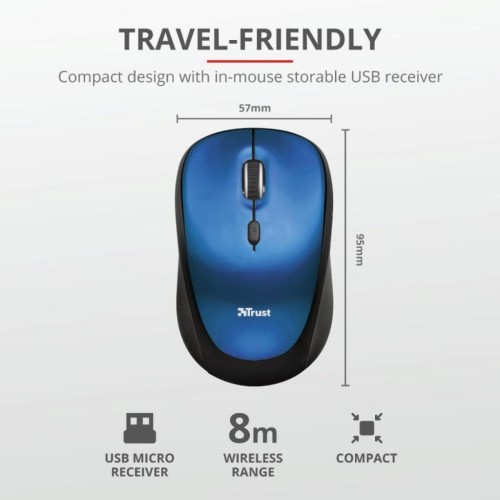 Чохол до ноутбука Trust 15.6 Yvo Mouse & Sleeve Blue + mouse (23452)