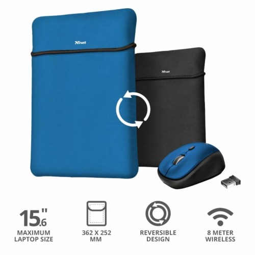 Чохол до ноутбука Trust 15.6 Yvo Mouse & Sleeve Blue + mouse (23452)