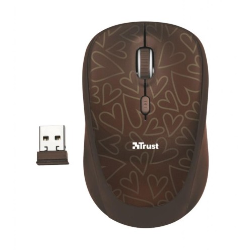 Чохол до ноутбука Trust 15.6 Yvo Mouse & Sleeve Brown-hearts + mouse (23446)