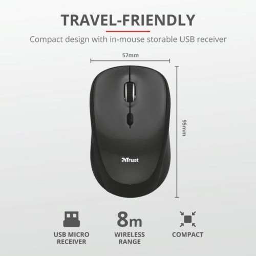 Чохол до ноутбука Trust 15.6 Yvo Mouse & Sleeve Black + mouse (23449)