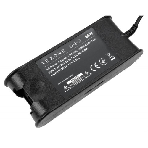 Блок живлення до ноутбуку Rezone DELL 65W 19.5V 3.34A разъем 7.4*5.0 (RZPSDL65197450)