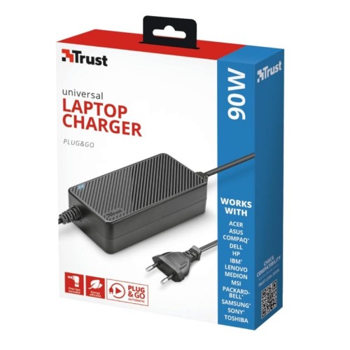 Блок живлення до ноутбуку Trust Plug & Go 90W Universal Laptop Charger (20194)