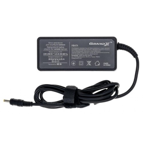 Блок живлення до ноутбуку Grand-X Lenovo (20V 3,25A 65W) 4,0x1,7mm (LE65W17X)