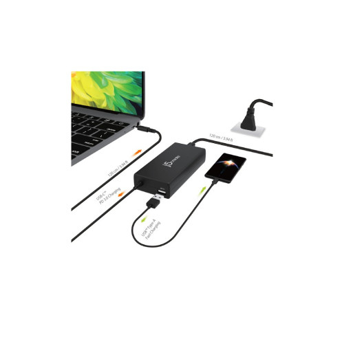 Блок живлення до ноутбуку J5create USB-C/PD/90W, USB-A/10W (JUP2290C-EN) Блок живлення до ноутбуку J5create USB-C/PD/90W, USB-A/10W (JUP2290C-EN)
