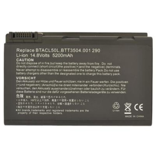 Акумулятор до ноутбука AlSoft Acer BATBL50L6 5200mAh 8cell 14.8V Li-ion (A41400)