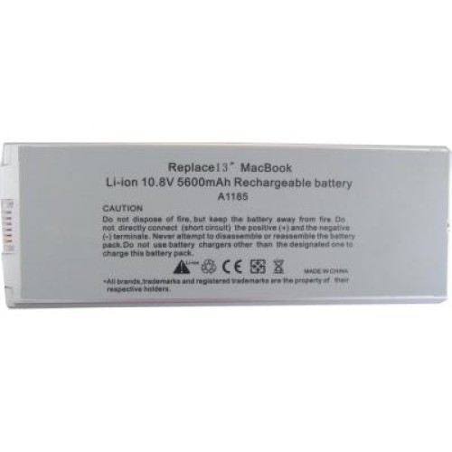 Акумулятор до ноутбука AlSoft Apple A1185 5600mAh 6cell 10.8V Li-ion (A41051)