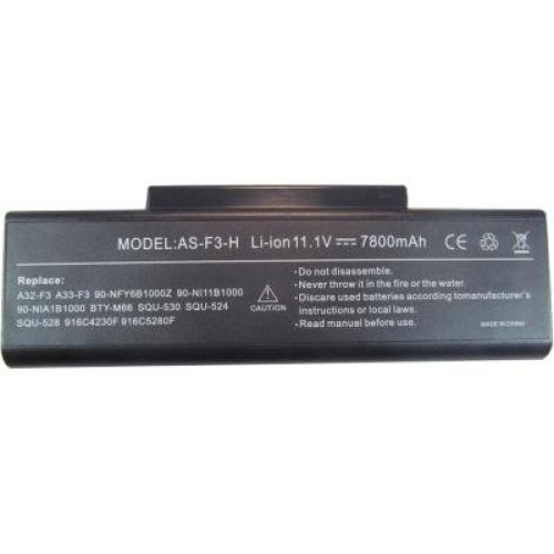 Акумулятор до ноутбука AlSoft Asus A32-F3 7800mAh 9cell 11.1V Li-ion (A41034)