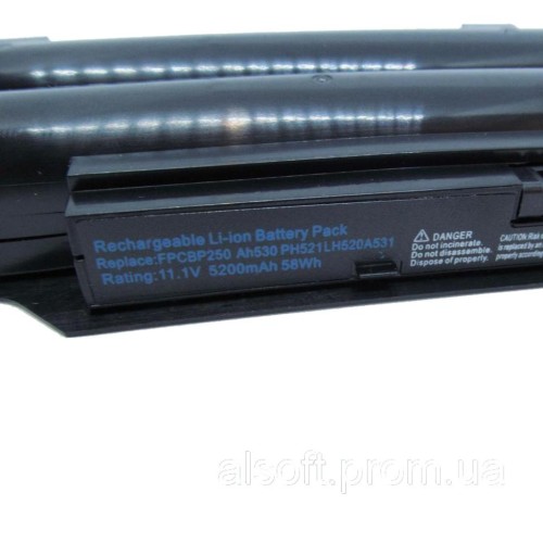 Акумулятор до ноутбука AlSoft Fujitsu LifeBook A530 FPCBP250 5200mAh 6cell 11.1V Li-ion (A41689)