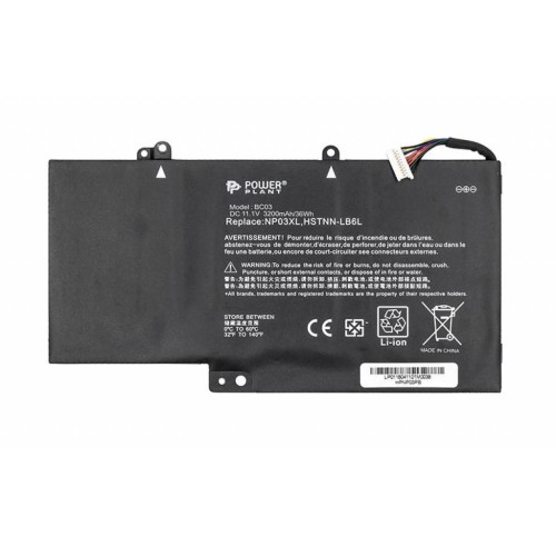 Акумулятор до ноутбука HP Pavilion X360 (NP03XL, HPNP03PB) 11.1V 3200mAh PowerPlant (NB460687)