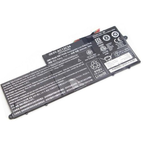 Акумулятор до ноутбука Acer AC13C34, 2640mAh (30Wh), 3cell, 11.4V, Li-ion (A47185)