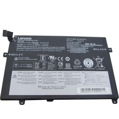 Акумулятор до ноутбука Lenovo ThinkPad E470 01AV413, 3980mAh (45Wh), 3cell, 11.1V, Li-ion (A47350)