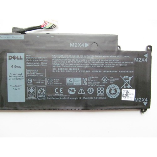 Акумулятор до ноутбука Dell Latitude E7370 P63NY, 43Wh (5381mAh), 4cell, 7.6V, Li-ion (A47223)