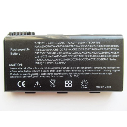 Акумулятор до ноутбука MSI BTY-L74, 4400mAh, 6cell, 11.1V, Li-ion AlSoft (A47394)