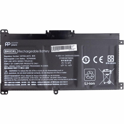 Акумулятор до ноутбука HP Pavilion X360 (BK03XL) 11.55V 3400mAh PowerPlant (NB461622)