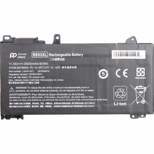 Акумулятор до ноутбука HP ProBook 440 G6 (RE03XL, HSTNN-0B1C) 11.55V 3500mAh PowerPlant (NB461509)