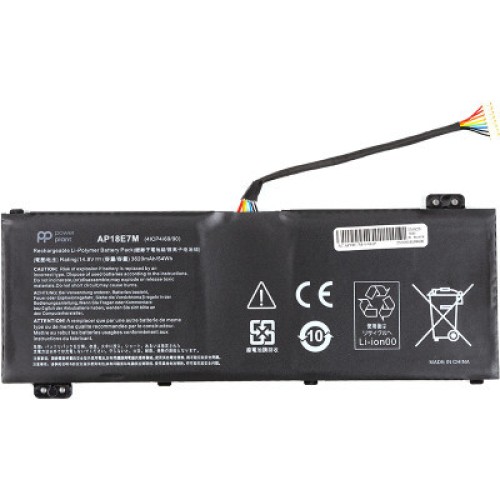 Акумулятор до ноутбука ACER Aspire 7 A715-74 (AP18E7M) 14.8V 3620mAh PowerPlant (NB410705)