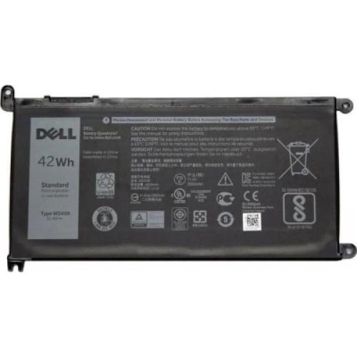 Акумулятор до ноутбука Dell Inspiron 15-5568 WDX0R, 42Wh (3500mAh), 3cell, 11.4V, Li-ion (A97307)