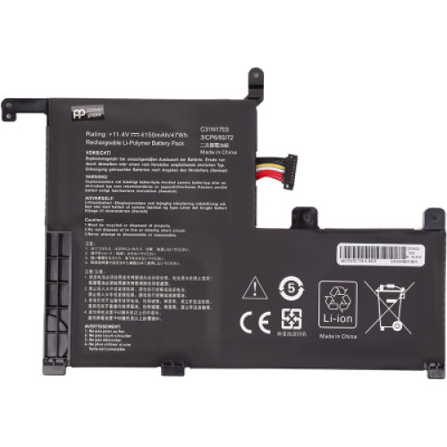 Акумулятор до ноутбука ASUS Zenbook Flip UX561 (C31N1703) 11.4V 4150mAh PowerPlant (NB432349)