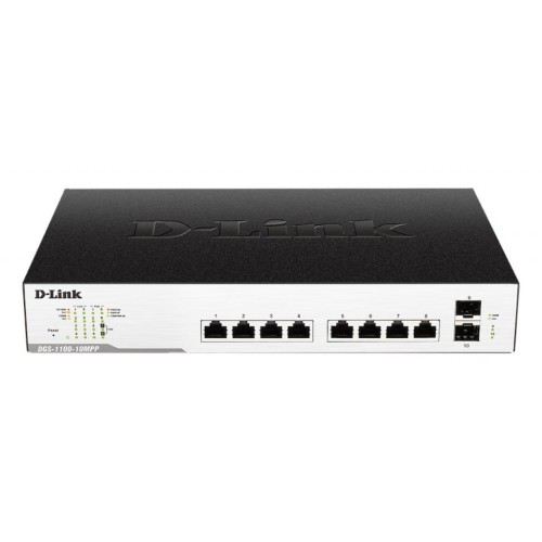 Комутатор мережевий D-Link DGS-1100-10MPP