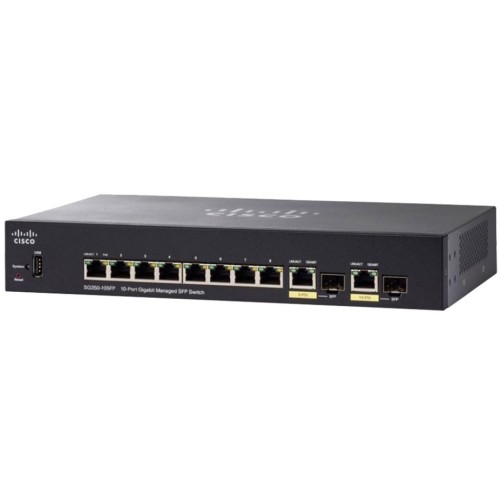 Комутатор мережевий Cisco SG350-10SFP-K9-EU