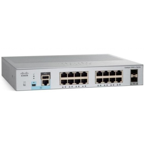 Комутатор мережевий Cisco WS-C2960L-16TS-LL