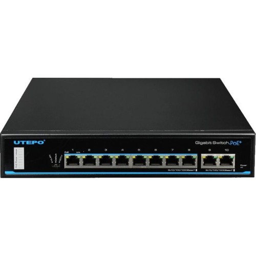 Комутатор мережевий Utepo UTP3-GSW0802T-POE