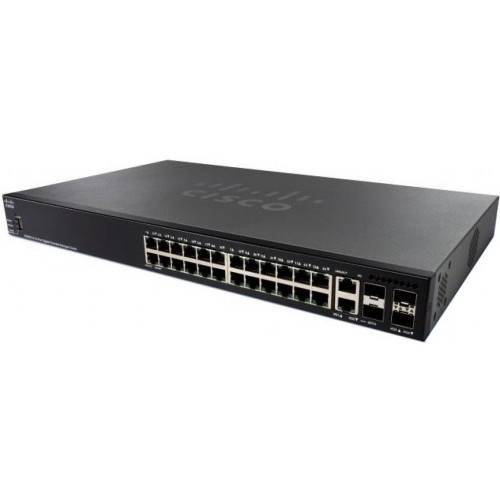 Комутатор мережевий Cisco SG350X-24MP-K9-EU