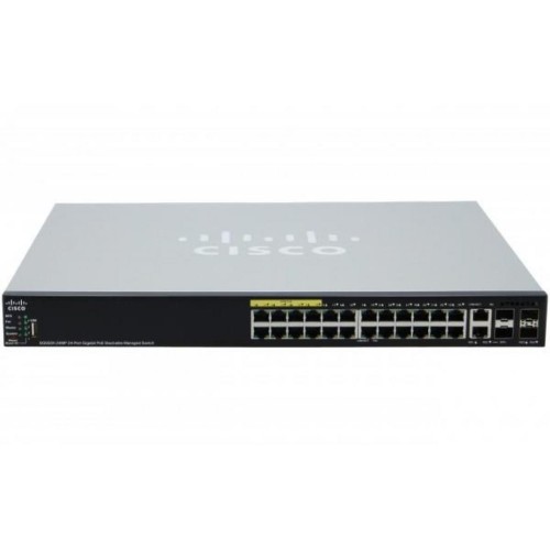 Комутатор мережевий Cisco SG550X-24MP-K9-EU