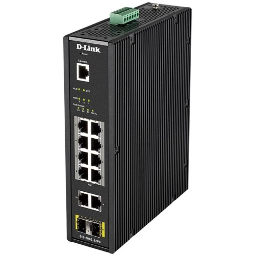 Комутатор мережевий D-Link DIS-200G-12PS