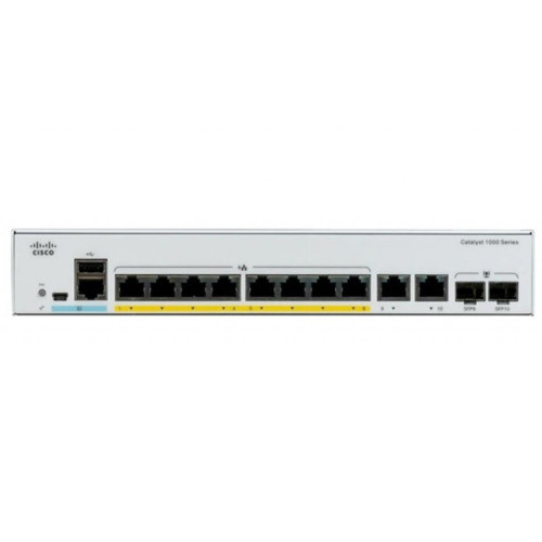 Комутатор мережевий Cisco C1000-8T-E-2G-L