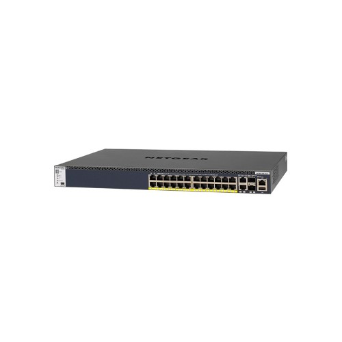 Комутатор мережевий Netgear M4300-28G-POE+ (GSM4328PA) 24x1GE PoE+, 2x10GE, 2xSFP+, керо (GSM4328PA-100NES)