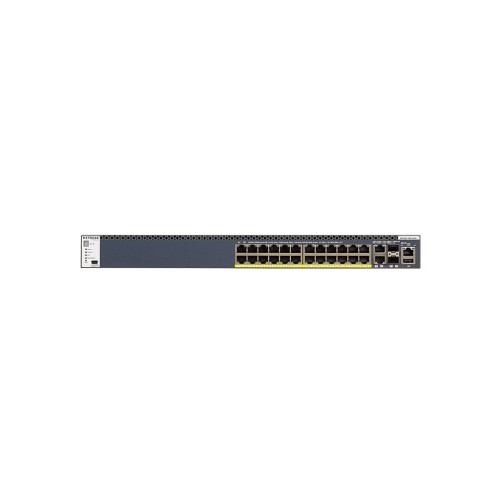 Комутатор мережевий Netgear M4300-28G-POE+ (GSM4328PA) 24x1GE PoE+, 2x10GE, 2xSFP+, керо (GSM4328PA-100NES)